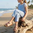 thumbnail image 6 of Cushionaire Lane Boys and Girls Sandals, Comfortable Cork Footbed Slide Sandals with Adjustable Straps and Supportive Cushioned Design - Kids Summer Sandals, 6 of 13