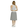 thumbnail image 5 of Women's Ivory and Black Angled Line Pattern A-line Printed Skirt Casual Wear, S, Ivory and Black, by Ambesonne, 5 of 6