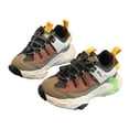 thumbnail image 6 of Boys Girls Shoes Kids Tennis Slip on Footwear Running Athletic Sports School Sneakers,Brown, 6 of 7