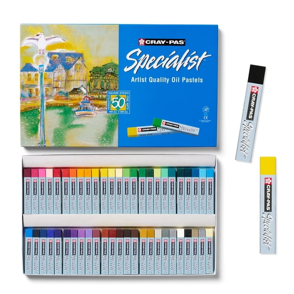 Sakura Cray-Pas Specialist Oil Pastel Set - High Quality Pigments, Wax & Oil - 50 Colors