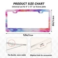 thumbnail image 2 of Aluminum License Plate Frame 2 Pack Car Exterior Accessory Car Tag Holder for Front Rear Plates Cars Decor Pink and Blue Tie-dye Pattern, 2 of 7