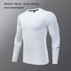 thumbnail image 4 of Sonducket Ropa interior térmica Medias deportivas Hombres Baloncesto Sudor Traje Capas base Ropa de manga larga Ropa deportiva para correr Camisetas Blanco S, 4 of 6