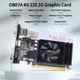 thumbnail image 5 of OBEYA R5 220 2G Tarjeta gráfica 2G/64bit/DDR3 Memoria 533MHz Memoria, 5 of 5