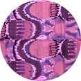 thumbnail image 1 of Ahgly Company Indoor Round Abstract Purple Modern Area Rugs, 3' Round, 1 of 4