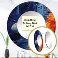 thumbnail image 3 of Designart "Dreaming of the Mysterious Solar System I" Our Solar System Blue Large Round Mirror - Round Bedroom Mirror Wall Decor - Global Round Printed Mirror - 29" x 29", 3 of 6