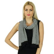 Bimba Long Cotton Scarf With Pom Pom Tassels Soft Scarves - Colors Available