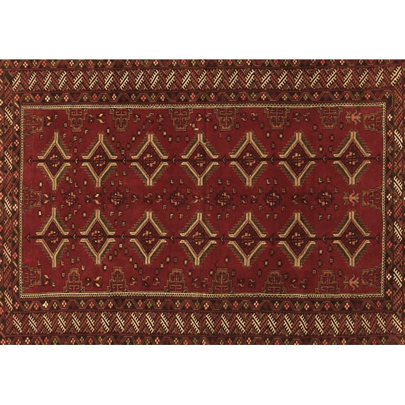 Ahgly Company Indoor Rectangle Persian Brown Traditional Area Rugs, 3' x 5'