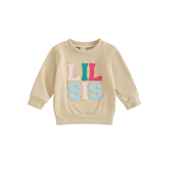 Bagilaanoe Baby Girl Boy Casual Sweatshirt Newborn Long Sleeve Letter Embroidery Pullover 3M 6M 12M 18M Infant Fall Loose Tee Tops