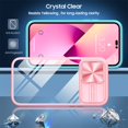 thumbnail image 3 of for iPhone 15 Pro Case with Camera Cover, for iPhone 15 Pro Case Crystal Clear & Not-Yellowing Slim Shockproof Protective Phone Case for iPhone 15 Pro, Pink, 3 of 6