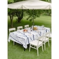 thumbnail image 4 of Outdoor Tablecloths with Umbrella Hole & Zipper, Navy Blue Branches 54x80 Inch Tablecloth Rectangle, Modern Abstract Art Forest Silhouettes Waterproof Table Cloth, Patio/Pool/Picnic Table Covers, 4 of 8