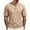 Khaki, variant on Men's Ribbed Henley T Shirt 2026 Short Sleeve Slim Fit Soft Stretch Casual Daily Wear Fashion Tee Tops Black 3XL