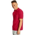 thumbnail image 2 of Hanes EcoSmart Men's Pocket Polo Shirt, 2-Pack Deep Red L, 2 of 3