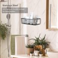 thumbnail image 2 of 2 Pieces Bathroom Organizer Rack, Stainless Steel Basket Shelf with Towel Bar for Shower Storage, 2 of 6