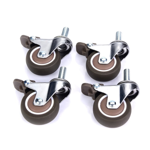 4 ruedas universales de goma TPE de 2 pulgadas para carritos de equipo médico (freno)