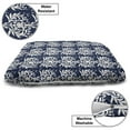 thumbnail image 3 of Acanthus Pet Bed, Continuous Classic Botanical Motif Pattern with Curls and Swirls, Chew Resistant Pad for Dogs and Cats Cushion with Removable Cover, 24" x 39", Night Blue and Eggshell, by Ambesonne, 3 of 4