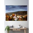 thumbnail image 2 of Vermont Village In Fall Poster Wall Art, Modern Wall Decor, 8x12 UNFRAMED, 2 of 2