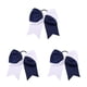 thumbnail image 2 of Sonducket Banda para el cabello grande Nudo de lazo Elástico Adornos a juego de color Coleta Titular Cabellos Cuerda Scrunchies Accesorios Azul Type1 NO1, 2 of 6