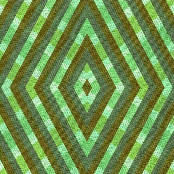 Ahgly Company Indoor Square Patterned Nebula Green Area Rugs, 7' Square