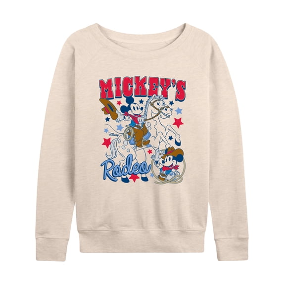 Disney - Mickey Western Americana - Women's French Terry Long Sleeve Pullover