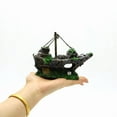 thumbnail image 3 of Aquarium Landscaping Decoration Shipwreck Pirate Boat Sunken Ship Fish Shelter Fish Tank Decoration Small Medium Fish Garden Pond Ornament, 3 of 5