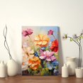 thumbnail image 4 of Framed Canvas Art Wall Decor Canvas Prints Pictures Wall Art,Colorful Flowers In The Style Of Impressionism Artwork for Home Decor, Living Room, Office-16x24 Inches, 4 of 4