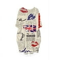 thumbnail image 3 of CLOOCL Party Dresses Popular Retro Newspaper Printed Dress Long Sleeved Straight Skirt Oversized, 3 of 4