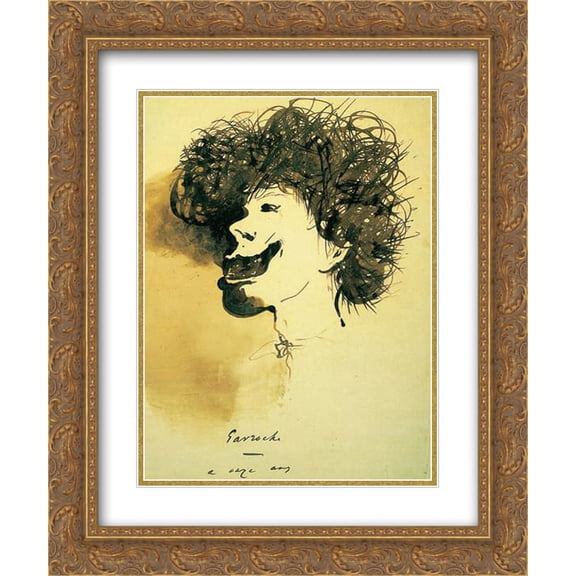 Victor Hugo 2x Matted 20x24 Gold Ornate Framed Art Print 'Gavroche at 11 years old'