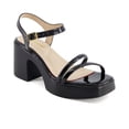 thumbnail image 2 of Andrea Women's Ankle Strap Medium Platform Heeled Sandals 64978 Black, 2 of 4