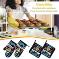 thumbnail image 5 of Pofeuu I Love My Autism Print Oven Mitts and Pot Holders 4 pcs Set,High Heat Resistant 500 Degree Extra Thicken Long Kitchen Cotton Oven Glove for Cooking, 5 of 6