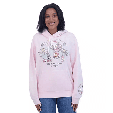 Women's Character Hoodie (Hello Kittyy Pink, Large)