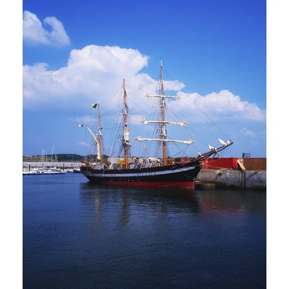 Fenit Co Kerry Ireland Famine Ship Replica The jeanie Johnston Canvas Art - The Irish Image Collection  Design Pics (28 x 32)