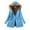Sky Blue, variant on Floleo Women's Tops Shirts Long Sleeve Clearance Winter s Warm Coat Hooded Jacket Slim Winter Outwear Coats Fall Winter Deals