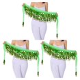 thumbnail image 3 of Bufanda de cadera ligera portátil y duradera Sonducket para danza del vientre moneda firme verde, 3 of 6