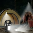 thumbnail image 4 of Portable Solar Power Station 4500mAh Backup Power Bank with Flashlight & 3 LED Bulbs - Rechargeable Generator for Camping, Outages, Garden - Solar/Adapter Charged, 4 of 10