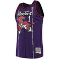 thumbnail image 2 of Men's Mitchell & Ness Tracy McGrady Purple Toronto Raptors Hardwood Classics Swingman Jersey, 2 of 3