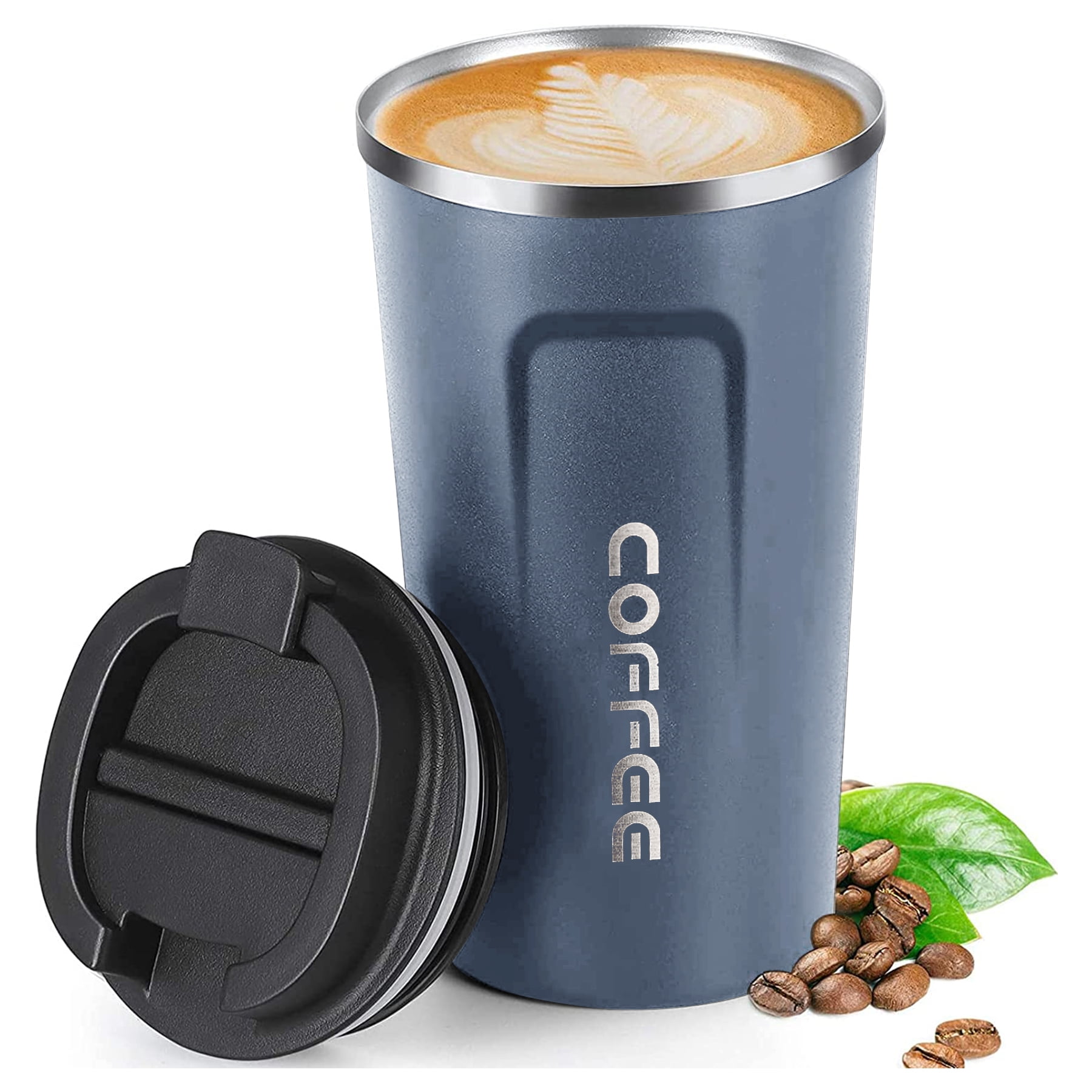 Thermal Mug, Coffee Mug Thermal with Leak-Proof Lid, Thermal Mug Insulated Mug, 18 oz/510 ml Stainless Steel Travel Mug, Coffee-To-Go Mug for Hot and