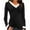 Black, variant on Lindreshi Christmas Sweatshirts for Women Women's Solid V-Neck Collar Long Sleeved Top