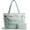 Mint Green, variant on Puffer Tote Bag for Women, Large Capacity Lightweight Quilted Shoulder Bag, Waterproof Handbag for Work, Travel, Gym, Mint Green
