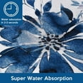 thumbnail image 6 of Blue Floral Bathroom Rug Sets 2 Piece, Absorbent Bath Mats for Floor, Watercolor Ink Flowers Bath Rugs for Bedroom, Front Door, Kitchen, Modern White Bathroom Decor, 17.3"x 30" +17.3"x 47", 6 of 6