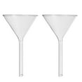 thumbnail image 1 of MasteelfCA 2pcs 100mm Scientific Glass Filling Funnels Short Stem Glass Triangular Funnel, 1 of 5