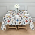 thumbnail image 3 of White Baseball Elements Pattern Square Tablecloth,Waterproof Square Table Cover,Wipeable Spillproof Washable Table Cover for Home Kitchen Party Decor 42"X42"(107x107cm), 3 of 6