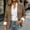 Khaki, variant on Women's Lapel Long Sleeve Blazer Jacket,Casual Work Office Solid Suit Coat with Pockets Red,Women's Plus XXS