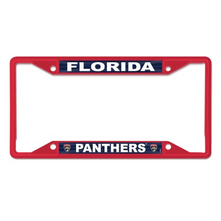 WinCraft Florida Panthers Chrome Colored License Plate Frame WinCraft Florida Panthers Chrome Colored License Plate Frame