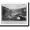 thumbnail image 2 of Historic Framed Print, Meeting of the Shenandoah and Potomac at Harpers Ferry.negative by J. Gardner ; positive by A. Gardner., 17-7/8" x 21-7/8", 2 of 9
