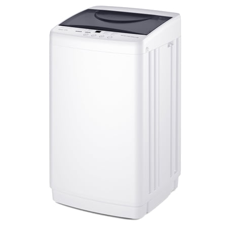 CONCETTA Washing Machine, 10 Cycle Program with Air Dry, 1.06 cu.ft Compact Washer, Stainless Steel Tub, 16.93 x 17.05 x 29.13 in for Apartments Dorms RVs, White