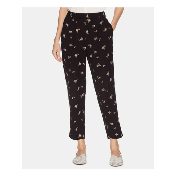 VINCE CAMUTO Womens Black Floral Pants Size: XL