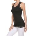thumbnail image 2 of Women's V-neck Racer Back Tank - Charcoal, 2 of 4