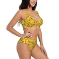 thumbnail image 2 of Daiia Yellow Limes Women's Bikini Set Two Piece Swimsuit High Waisted Bikini Adjustable Straps Bikini Perfect for Beach, Pool, and Summer Vacation-X-Large, 2 of 9