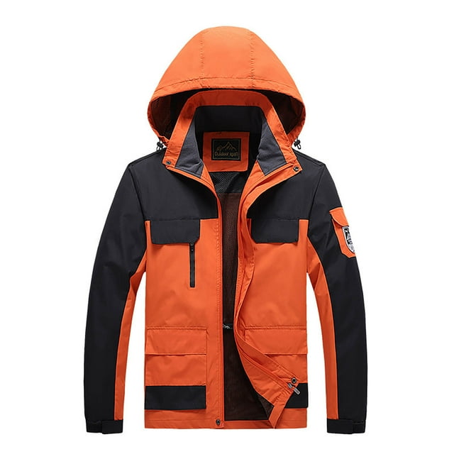 Birdeem Jackets for Men Mens Spring and Charge Coat Thin Outdoor Mountaineering and Riding Windproof Work Coat