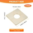 thumbnail image 3 of Uxcell 2-Pack Brida Dividida de Pared, Cubierta Autoadhesiva Cuadrada de ABS para Tubo de 33mm/1.3in Diámetro [Dorado, 7mm/0.28in H], 3 of 6